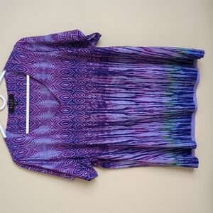 Size X Tee Shirt Short Sleeve Purple T-Shirt Bling B.L.E.U. Woman